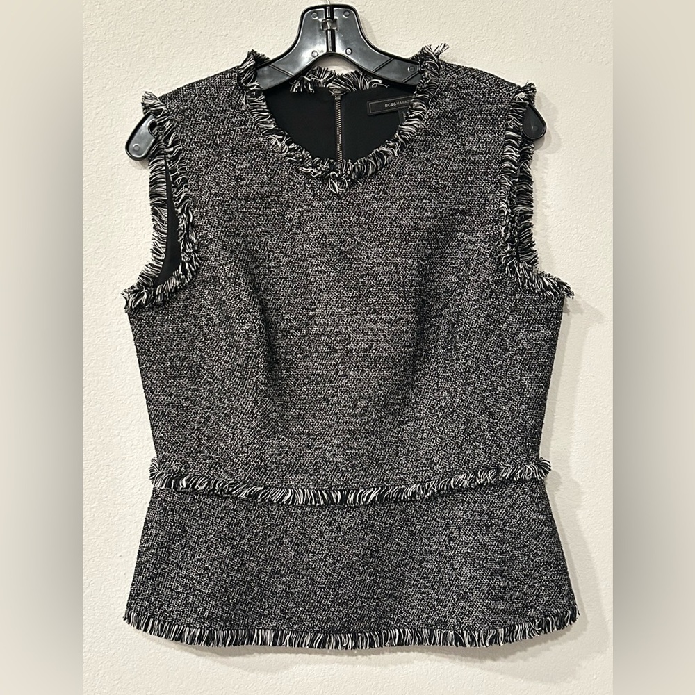 BCBG MaxAria Womens Zip Top